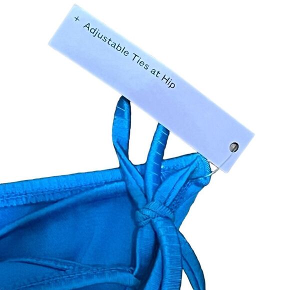 NWT Wild Fable Juniors High Leg Scoop Front Ribbed String Bikini, Size XS (0-2) - Picture 4 of 7